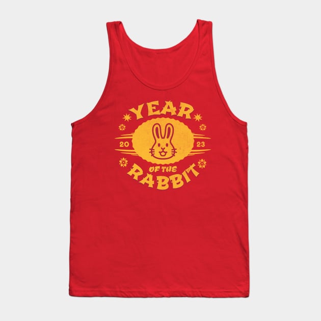 Cute Retro Chinese New Year 2023 - Year Of The Rabbit Kawaii Tank Top by PUFFYP